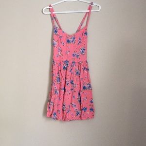 Pink floral hollister dress size medium